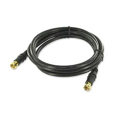 Fivegears RG6 Coaxial Cable with Gold F Connector 50 Ft Black FI67344
